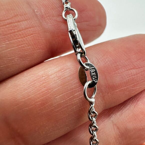 Abalone Shell, Mother of Pearl Cabochon 925 pendant on 18" 18KT, GP necklace! - Picture 5 of 12